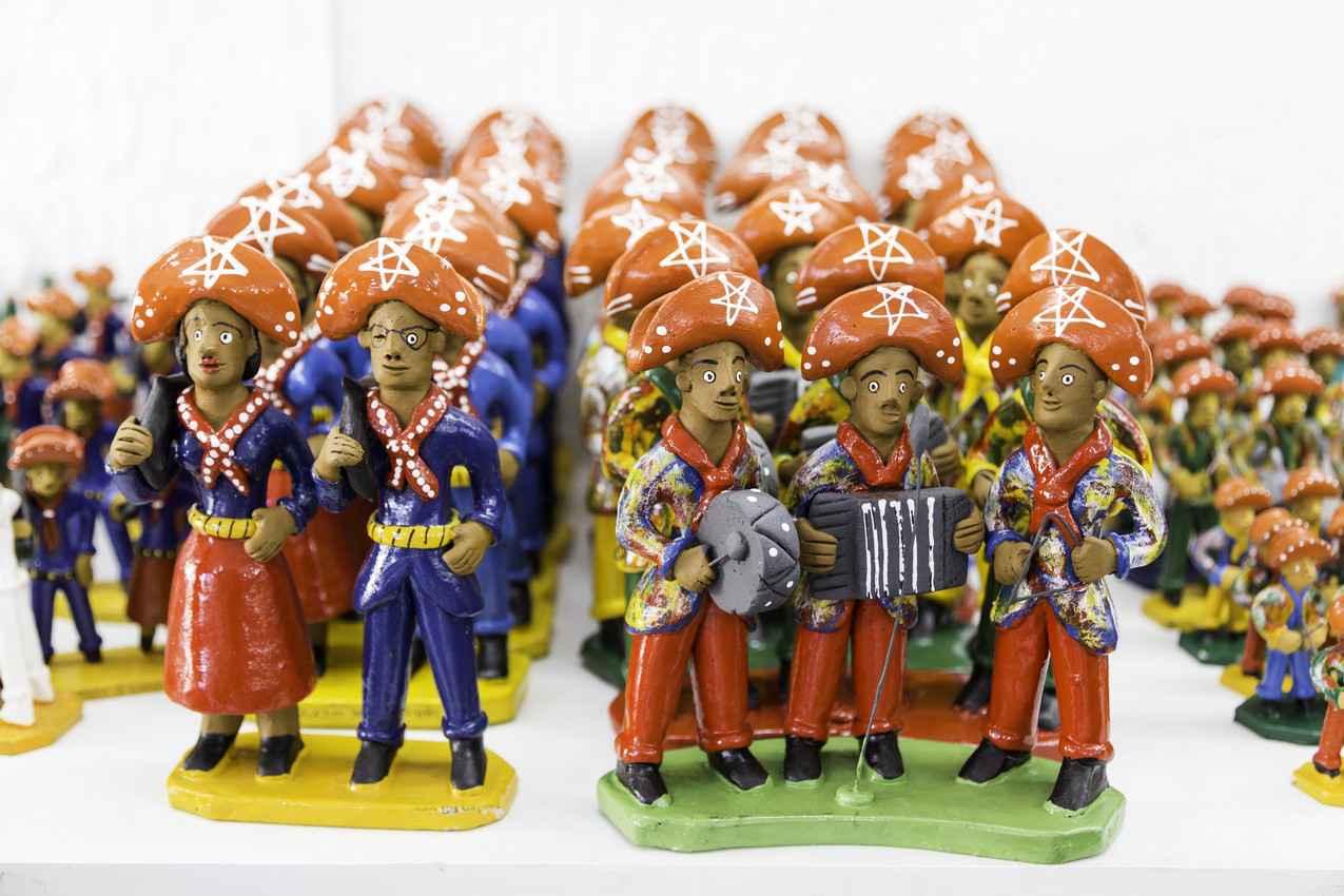 Several clay Mexican military characters.