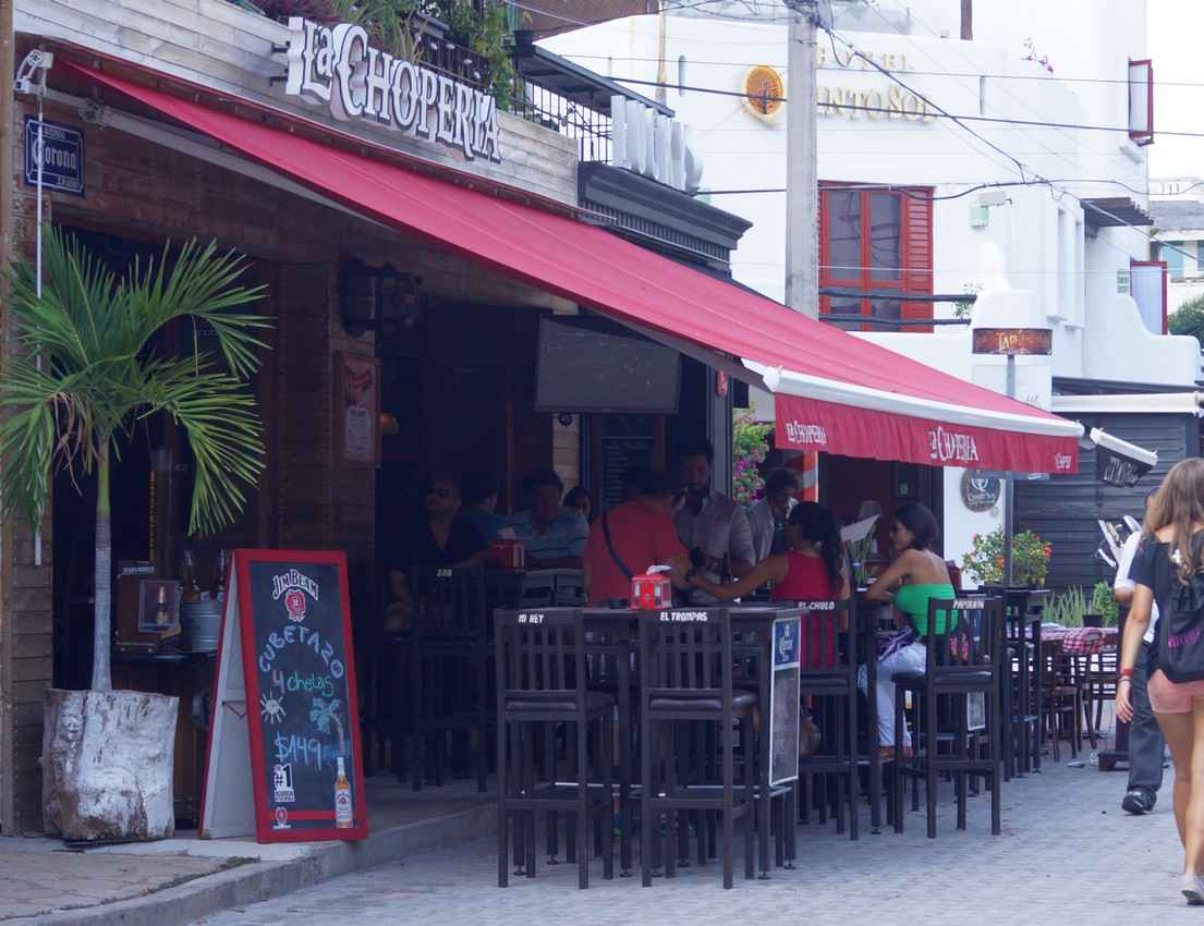 La Choperia bar on Fifth Avenue in Playa Del Carmen.