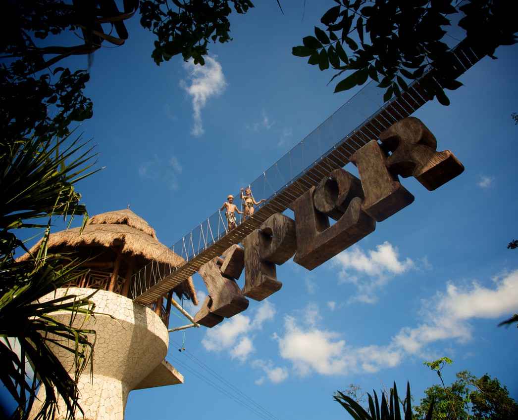 The entrance tower to Xplor.