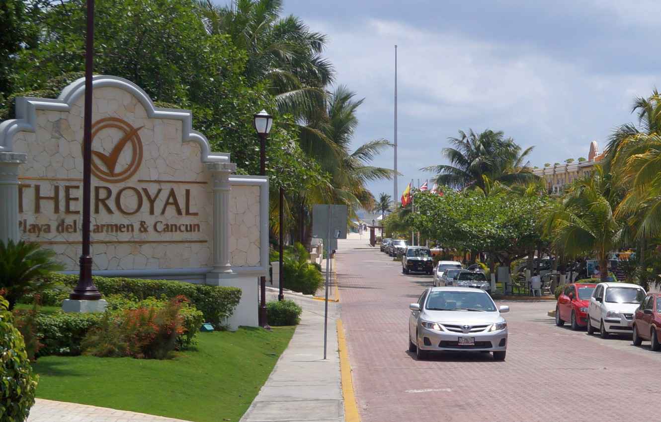 Entrance to the Royal Playa Del Carmen resort.