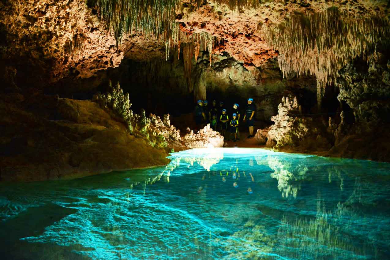 crystal-clear-water-in-underground-cave-at-rio-secreto-playa-del-carmen