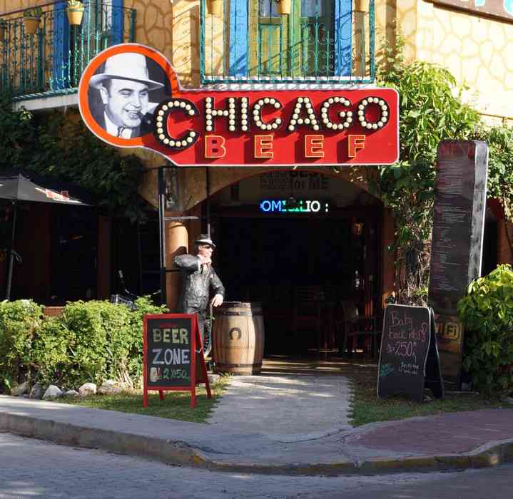 Chicago Beef restaurant entrance.