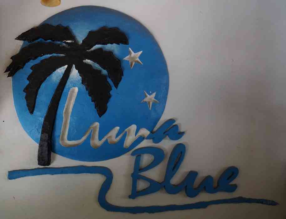 Nice painting inside the Luna Blue Hotel bar.