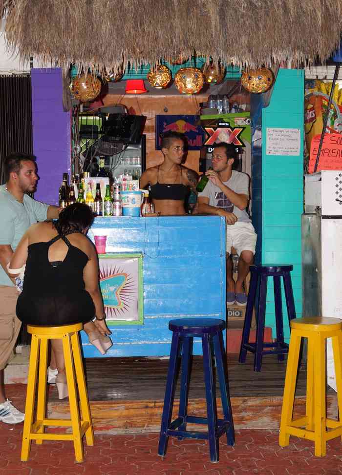 The smallest bar in the world on Fifth Avenue in Playa Del Carmen.