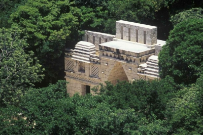 An ancient Mayan structure in the jungle near Playa Del Carmen.