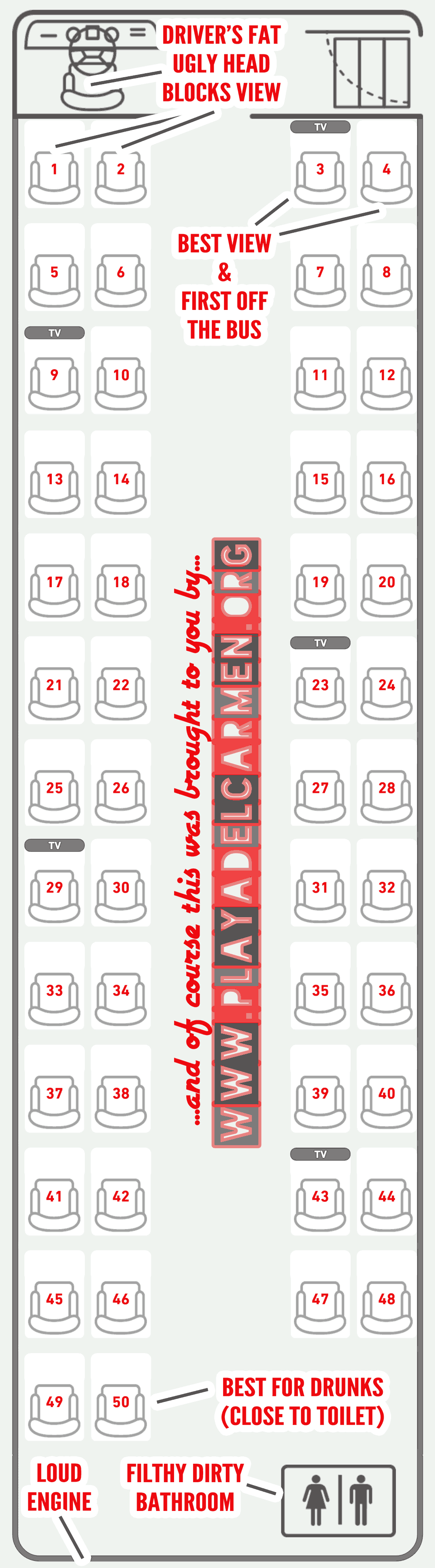 Holiday Tours Bus Seating Chart