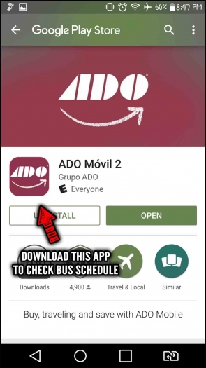 The ADO Mobil app available on the Google Play Store.