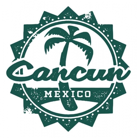 Cancun Mexico logo graphic.