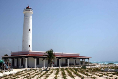 A lighthouse near the Cozumel shore.
