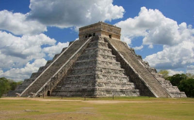 The most famous pyramid at Chichen Itza.