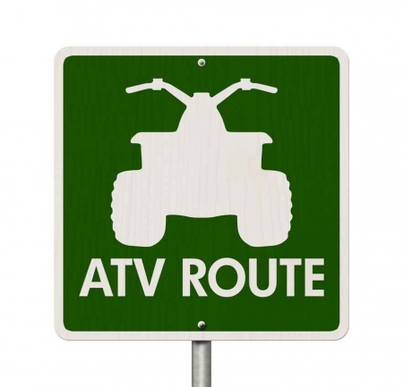 An ATV route sign.