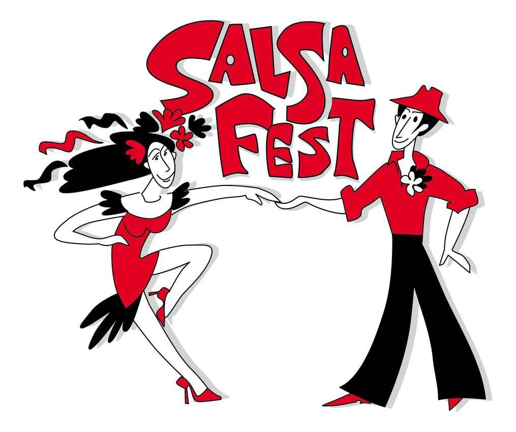 Salsa Fest with two people dancing graphic.