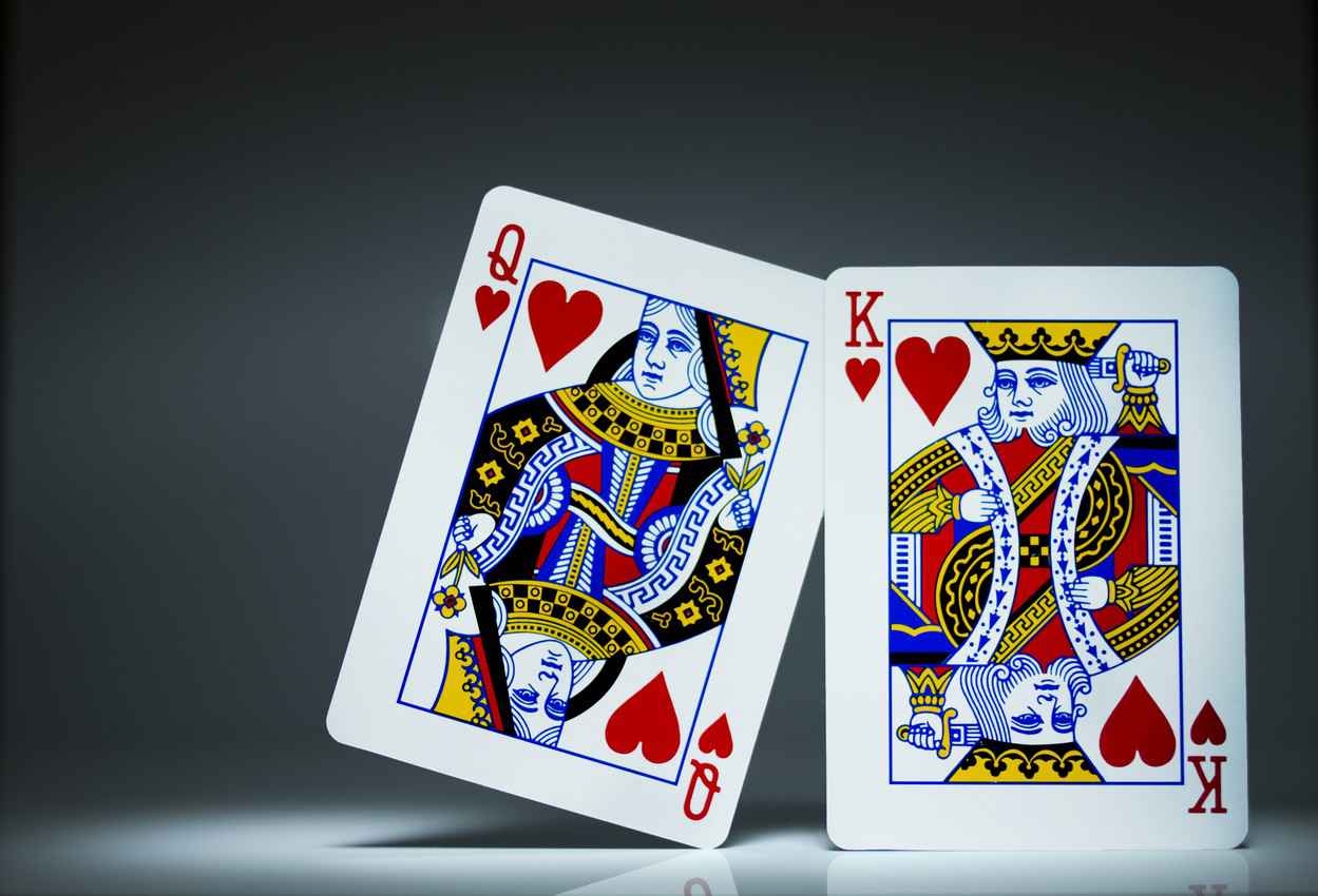 King and queen playing cards.